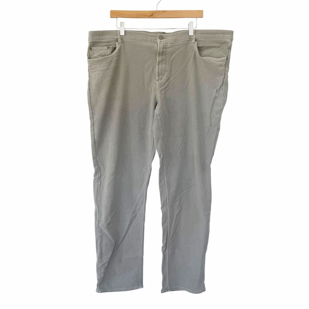 Faherty Green Stretch Terry 5 Pocket Pants Sz 42